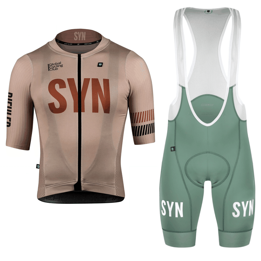 SYN ropa de ciclismo marrón pa - Cycling Gear Brands reseña y precio
